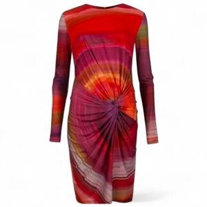 NWT TED BAKER Sora Purple Haze Twist Front Bodycon Mini Dress - Size 0